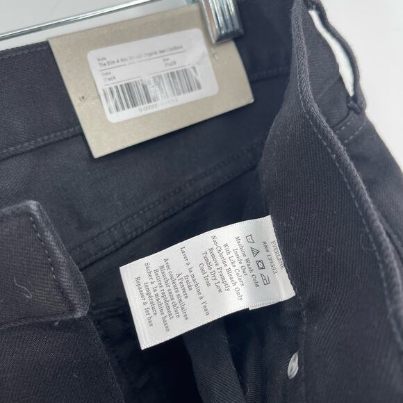 Everlane Uniform The Slim 4 Way Stretch Organic Jean Black 31x28 NWT - Picture 4 of 7